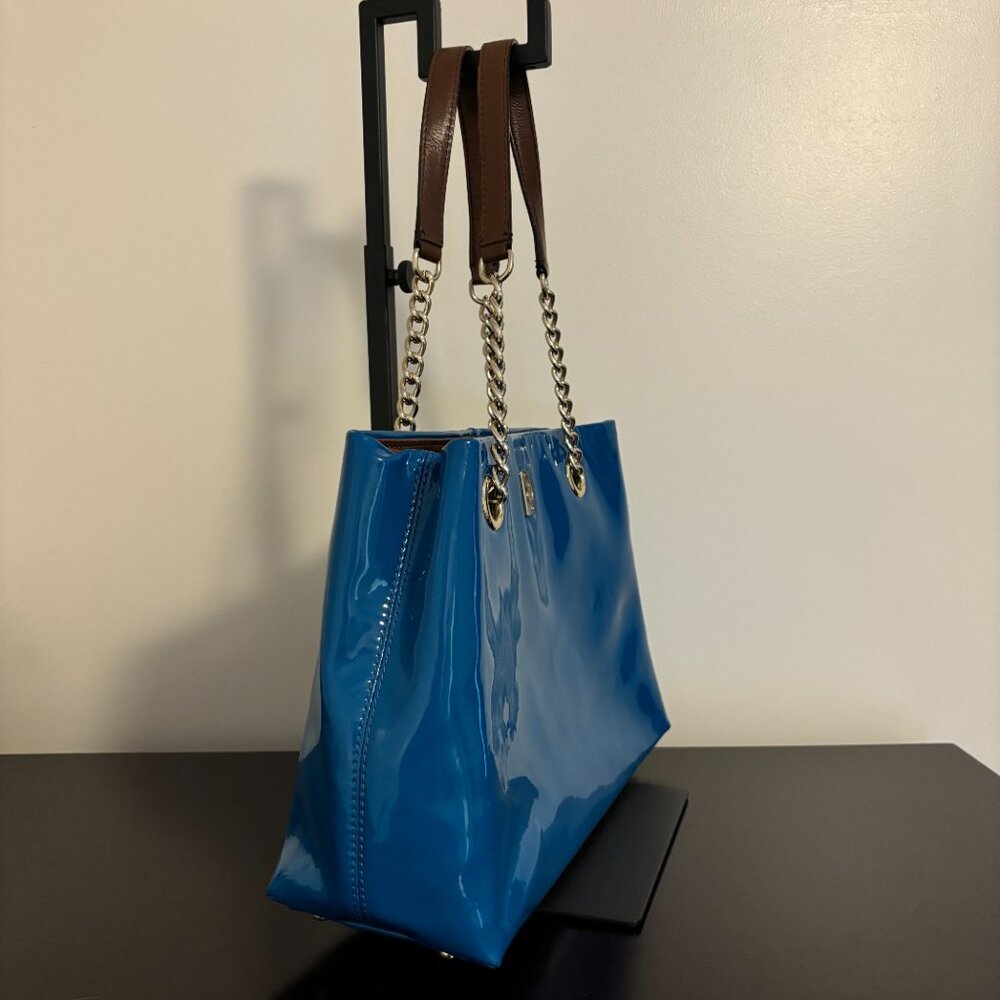 Kate Spade Kingsbury Park Blue Patent Leather Tote - Picture 3 of 12